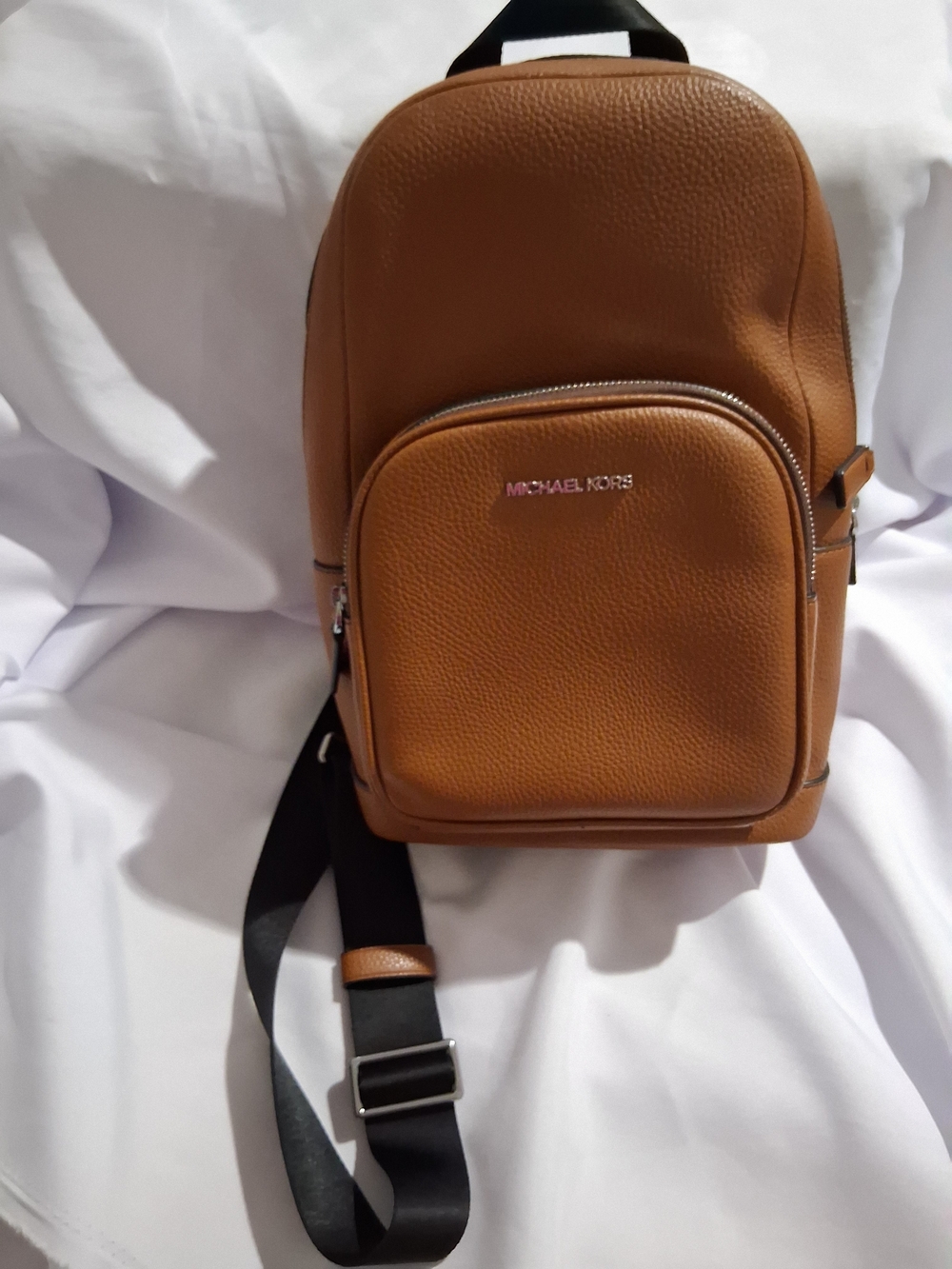 Michael Kors Tan Leather Crossbody Backpack